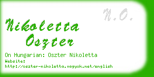 nikoletta oszter business card